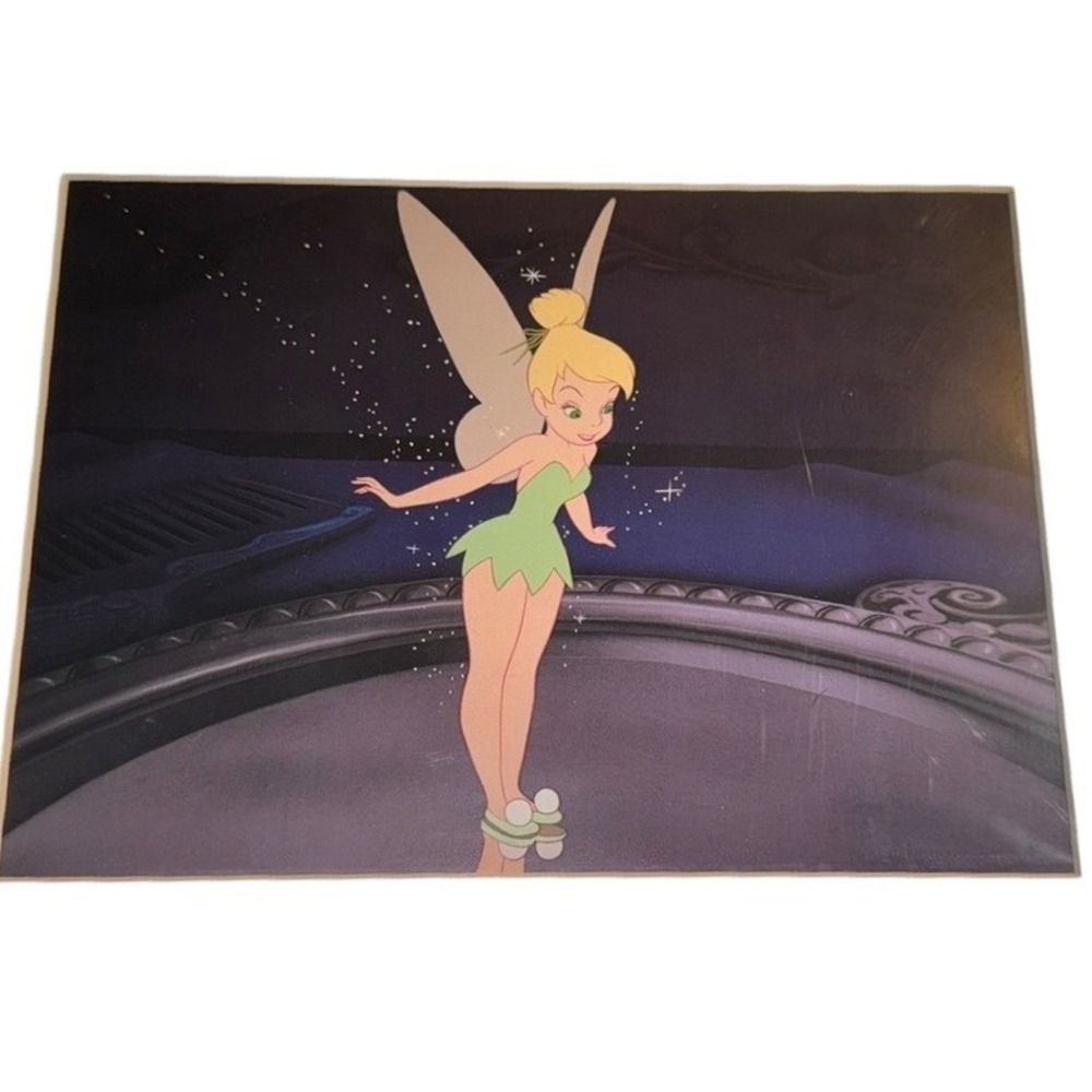 Disney‎ Lithograph Preening Pixie Tinker Bell Matted 8 X 10